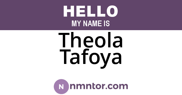 Theola Tafoya