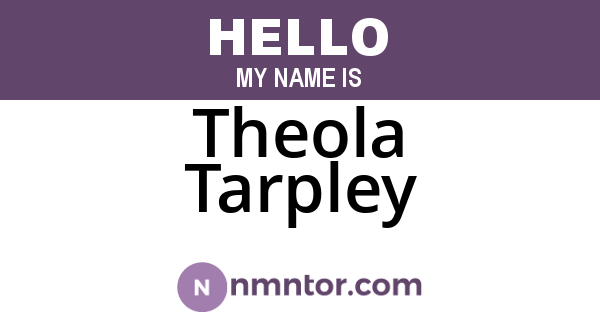 Theola Tarpley