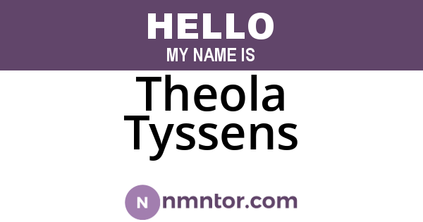 Theola Tyssens