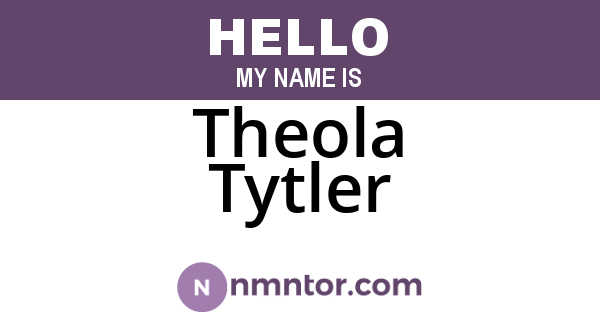 Theola Tytler
