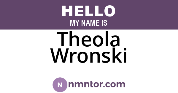 Theola Wronski