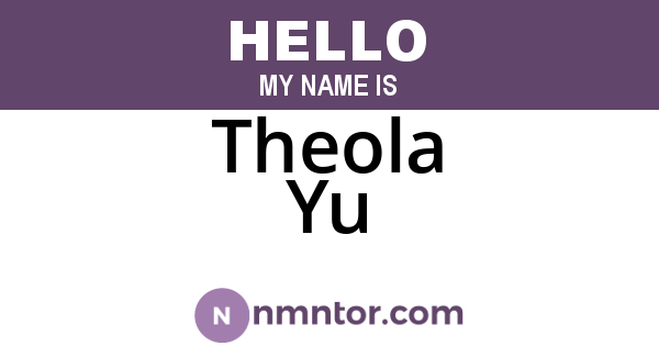 Theola Yu