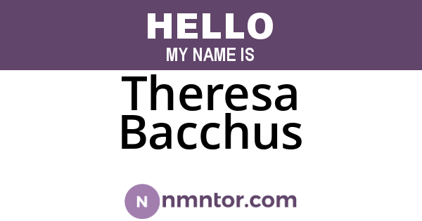 Theresa Bacchus