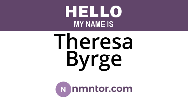 Theresa Byrge
