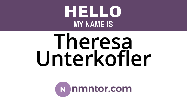 Theresa Unterkofler