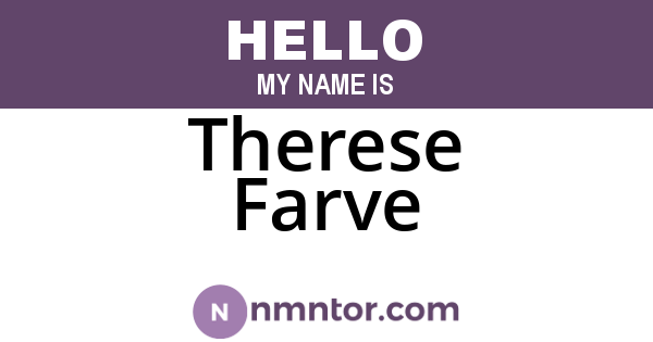 Therese Farve