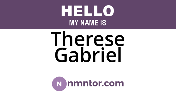 Therese Gabriel