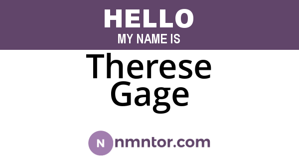 Therese Gage