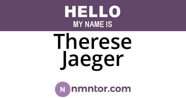 Therese Jaeger