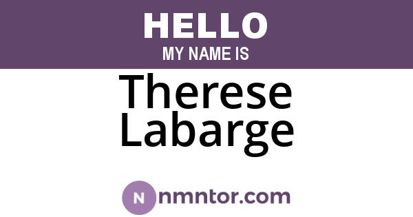 Therese Labarge