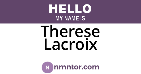 Therese Lacroix