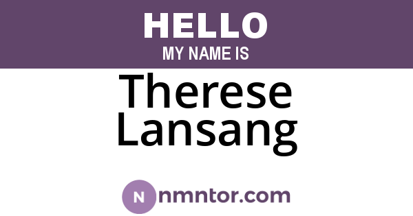 Therese Lansang