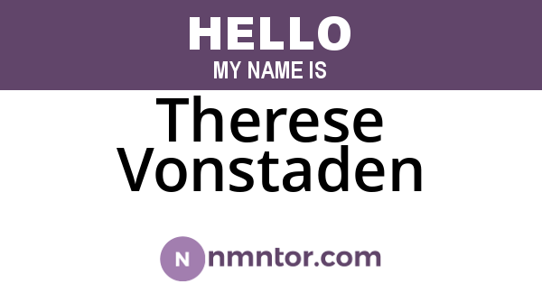Therese Vonstaden
