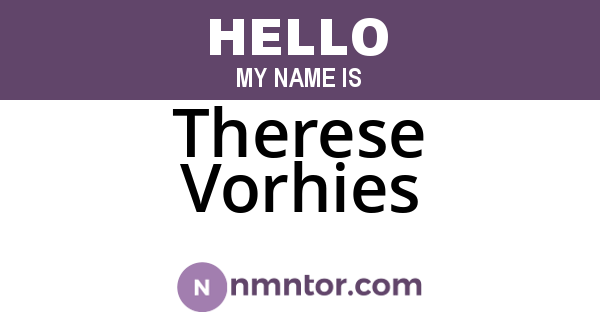 Therese Vorhies