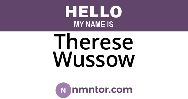 Therese Wussow