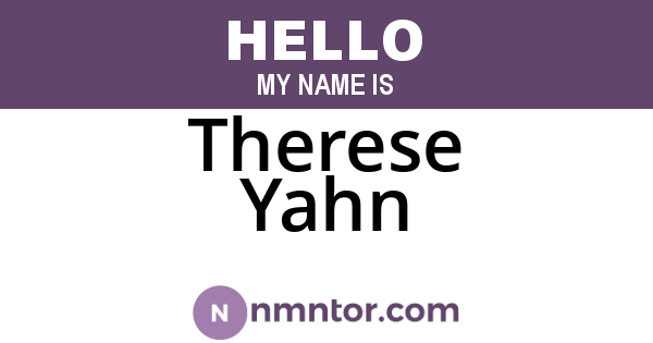 Therese Yahn