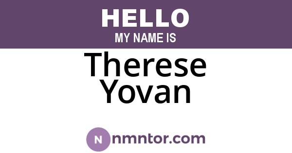 Therese Yovan