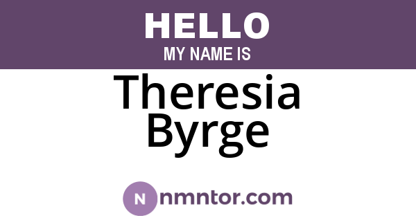 Theresia Byrge