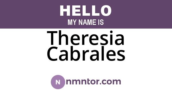 Theresia Cabrales