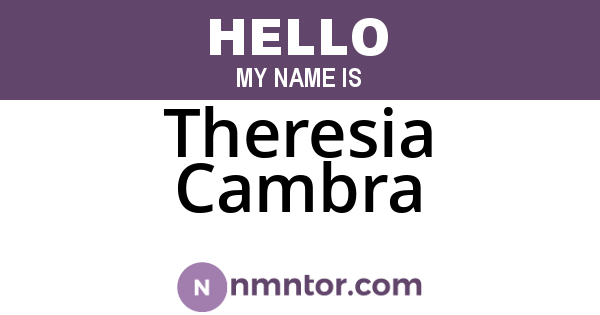 Theresia Cambra