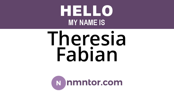 Theresia Fabian