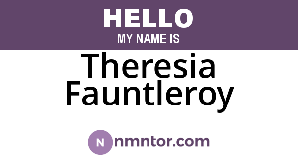 Theresia Fauntleroy