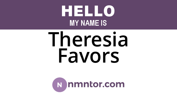 Theresia Favors