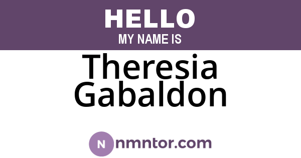 Theresia Gabaldon
