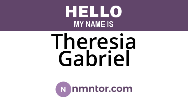Theresia Gabriel