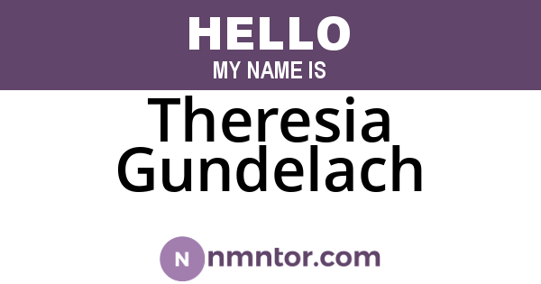 Theresia Gundelach
