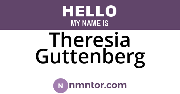 Theresia Guttenberg