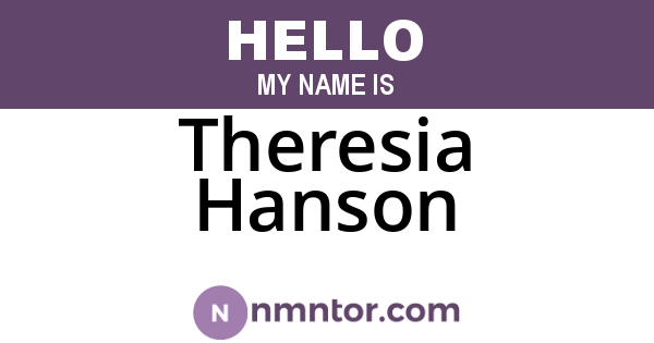 Theresia Hanson
