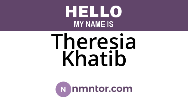 Theresia Khatib