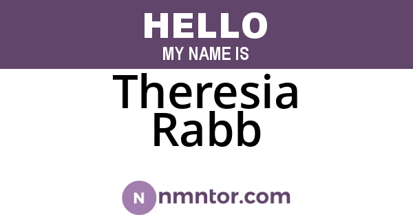 Theresia Rabb