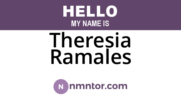 Theresia Ramales