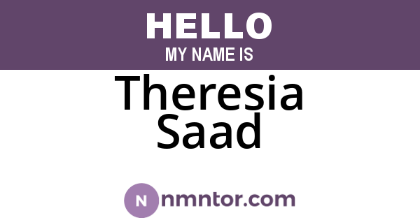 Theresia Saad