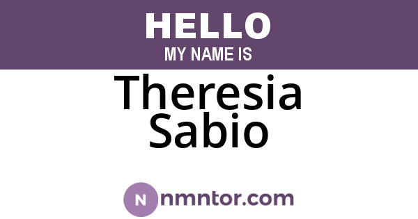 Theresia Sabio