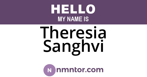 Theresia Sanghvi