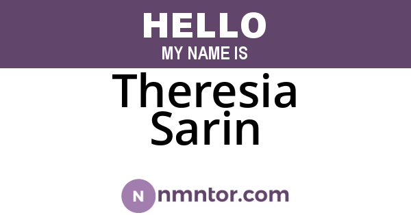 Theresia Sarin