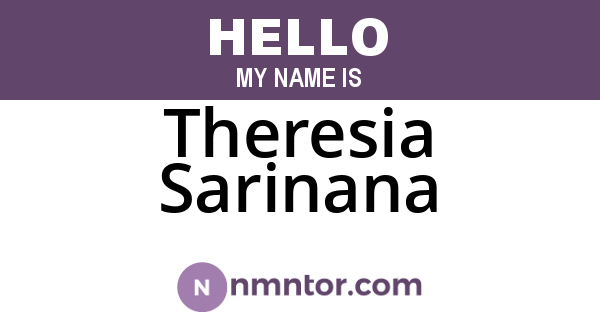 Theresia Sarinana