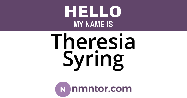 Theresia Syring