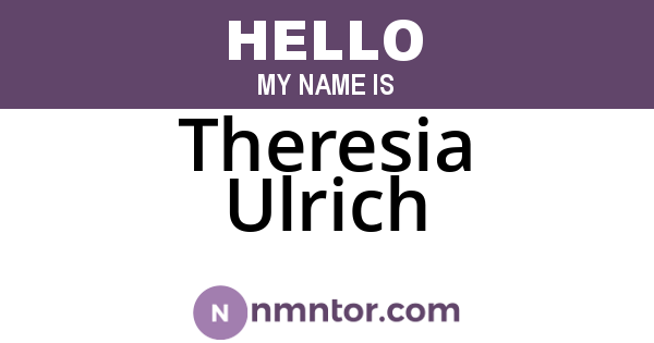 Theresia Ulrich