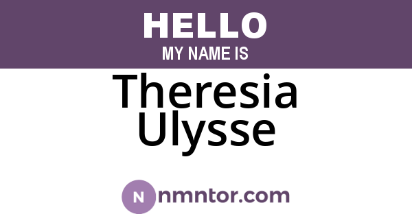 Theresia Ulysse