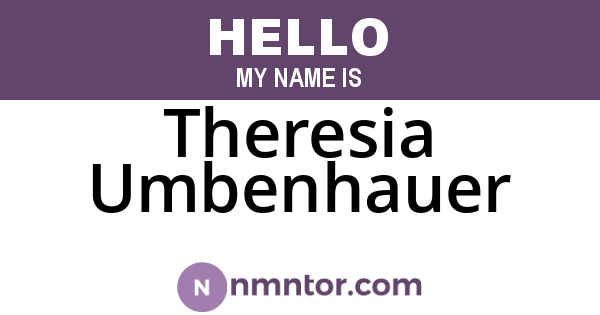 Theresia Umbenhauer