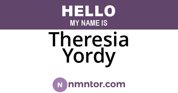 Theresia Yordy