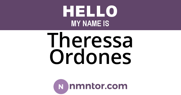 Theressa Ordones