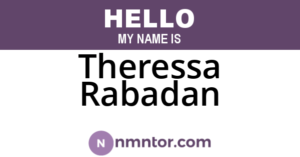Theressa Rabadan