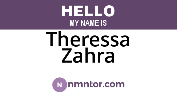 Theressa Zahra