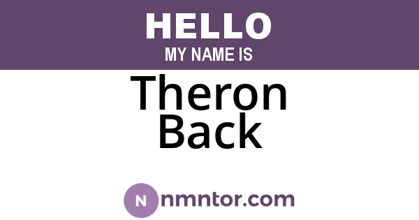 Theron Back