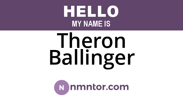 Theron Ballinger